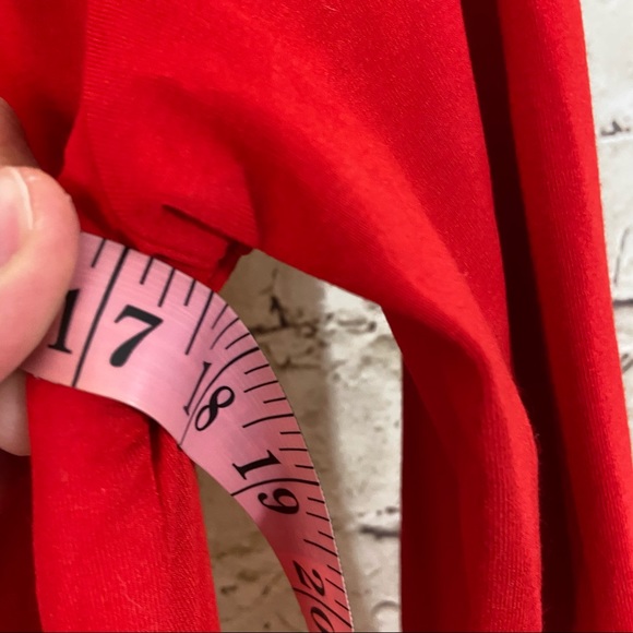 Ann Taylor red V-neck alone dress size 4 - Picture 6 of 9